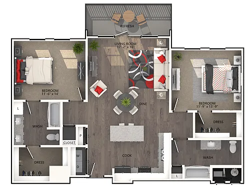 Floor plan B15