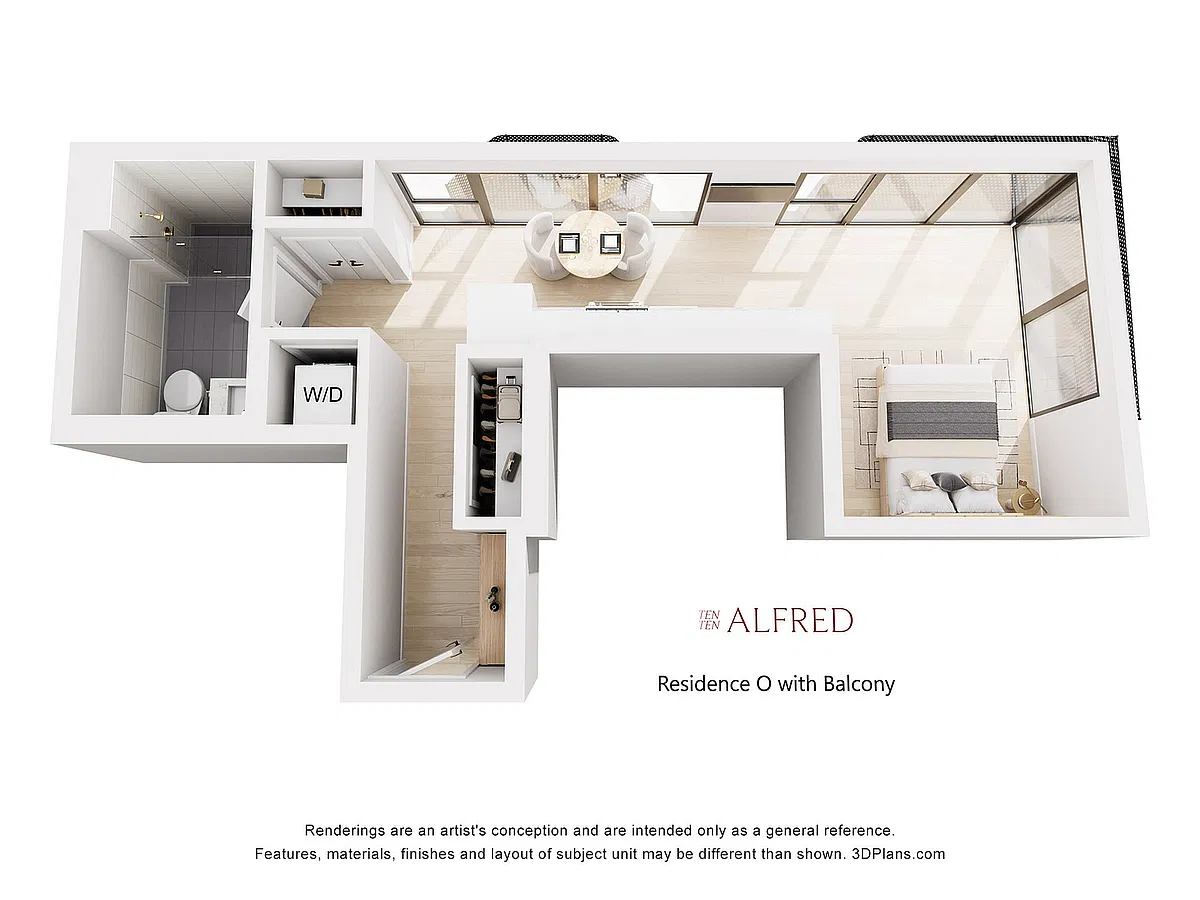 Floor plan Residence O with Balcony