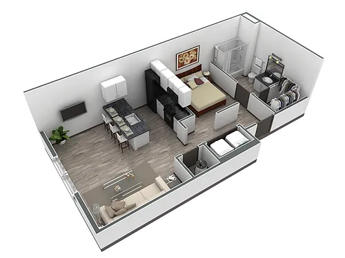 Floor plan Studio Retreat Overlook
