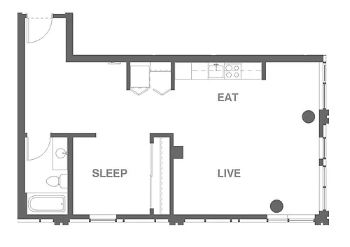 Floor plan 1x1 P Open