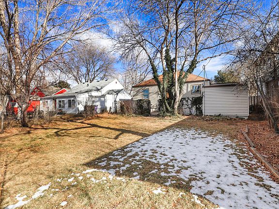 Backyard looking out from the patio in the back
