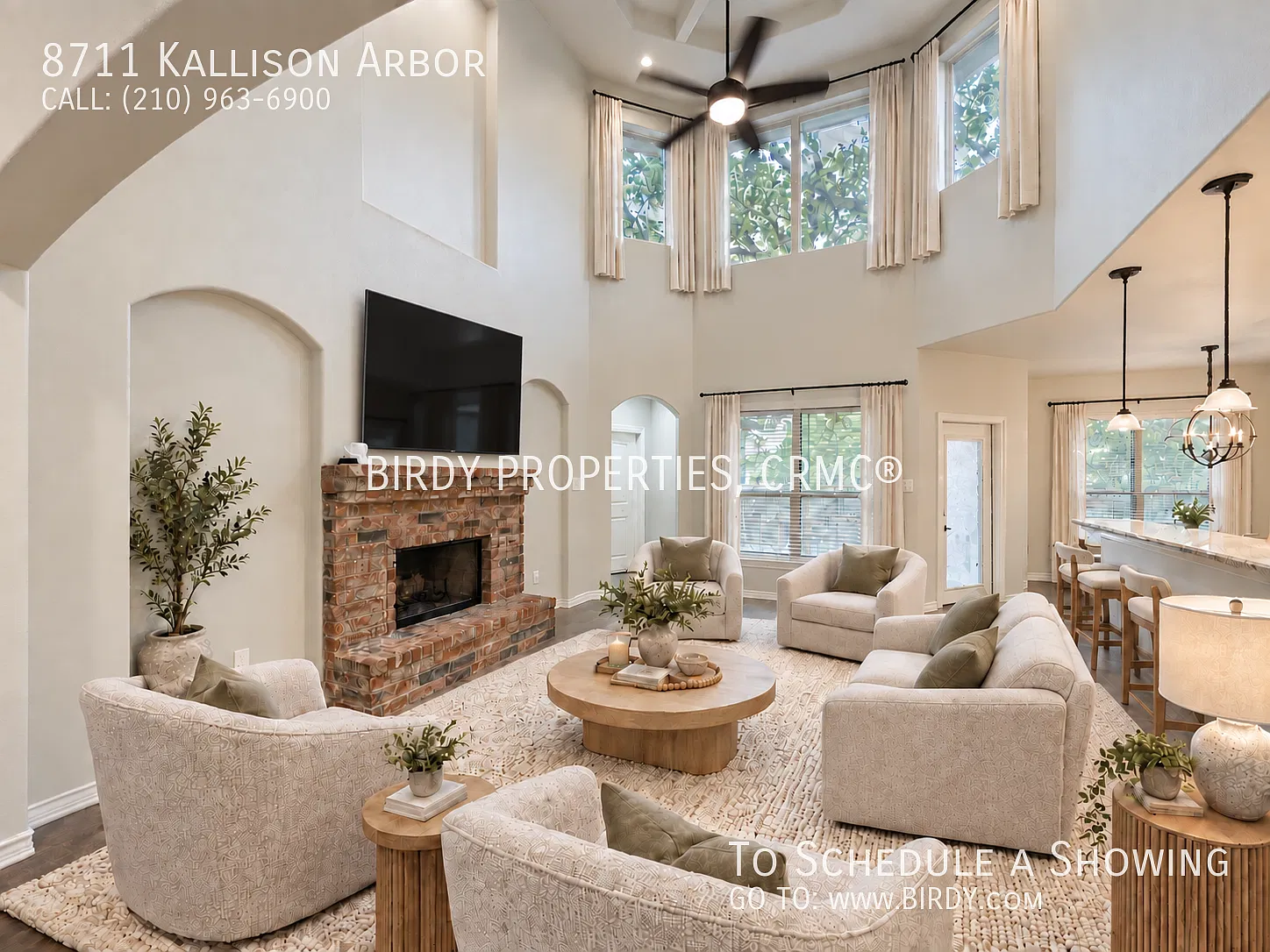 "Spacious 4-Bedroom Oasis with Granite Countertops & Cozy Fireplace at 8711 Kallison Arbor!" — Photo 2