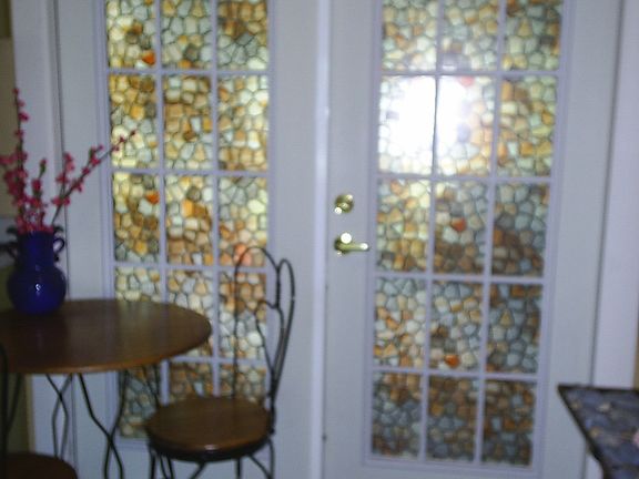 French doors to screened porch