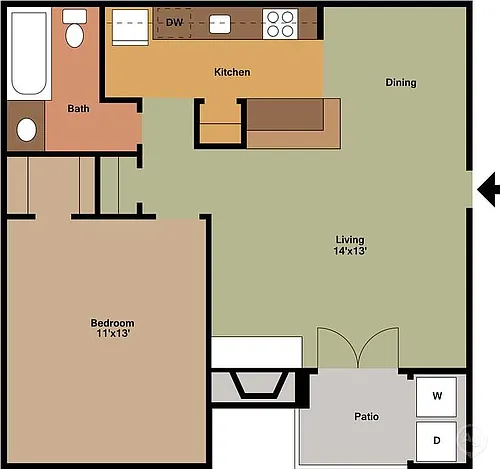 Floor plan B1D