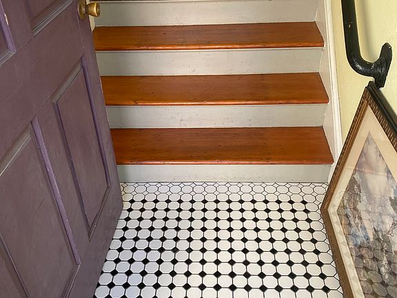 Front entry stairway, Unit is on 2nd floor