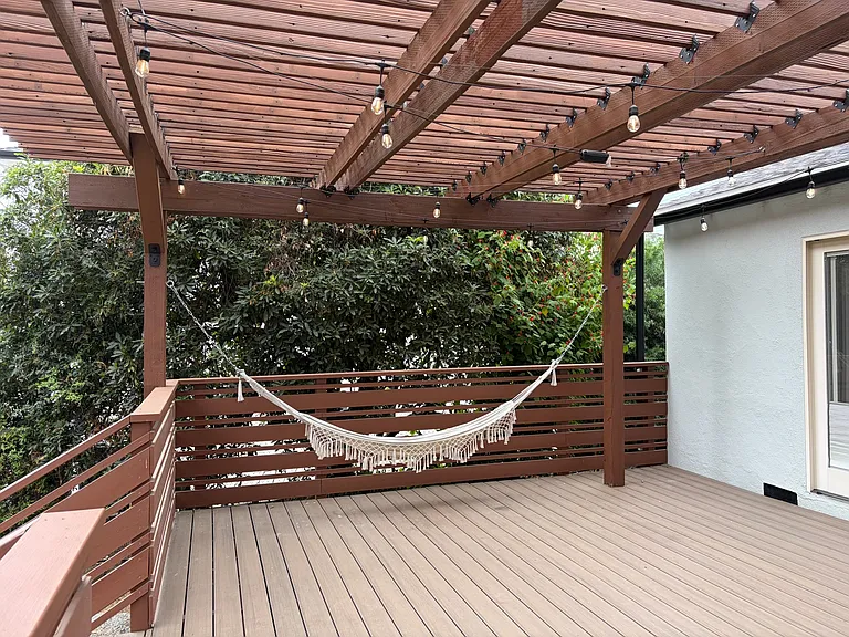 Deck with hammock