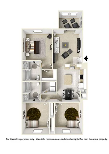Floor plan Three Bedroom