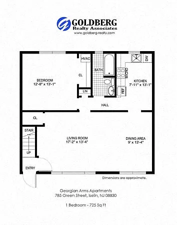Floor plan One Bedroom Large