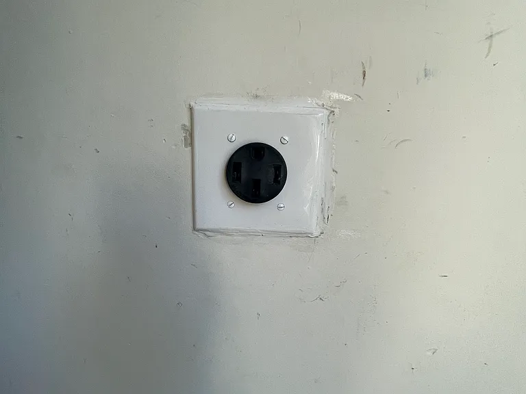 EV charging point in the garage