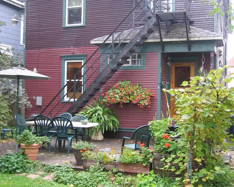 Deck and Backyard