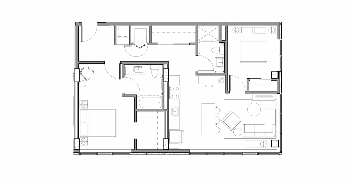 Floor plan 2X2 A