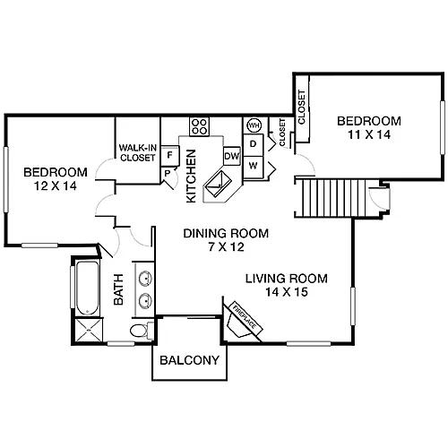 Floor plan Alder Apartment Premier