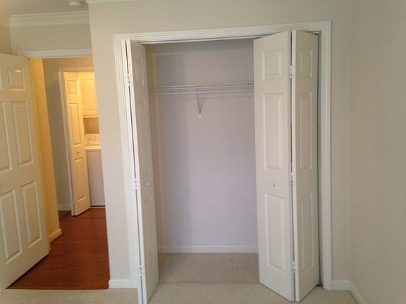 Front bedroom closet showing front hallway