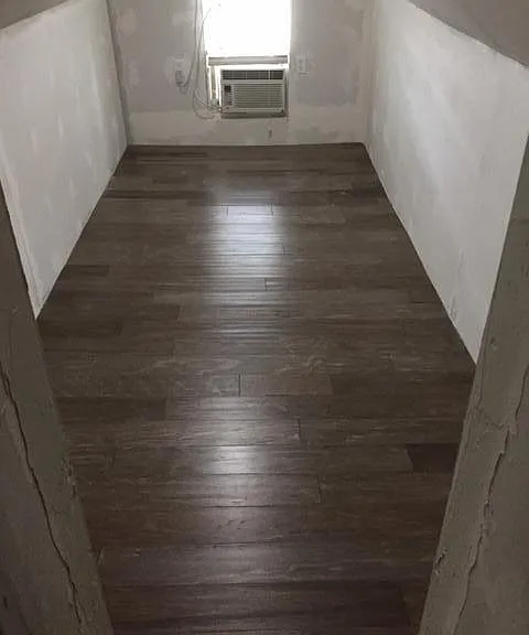One room has a huge walkin closet