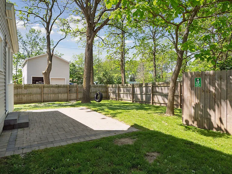Private fenced in back yard