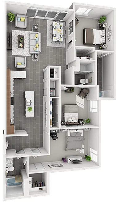 Floor plan 3 Bedroom 3 Bath