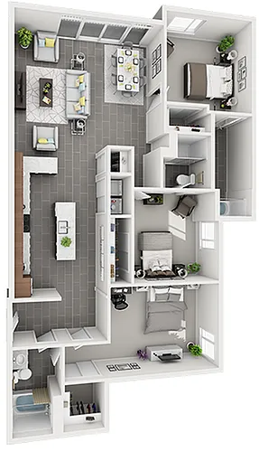 Floor plan 3 Bedroom 3 Bath
