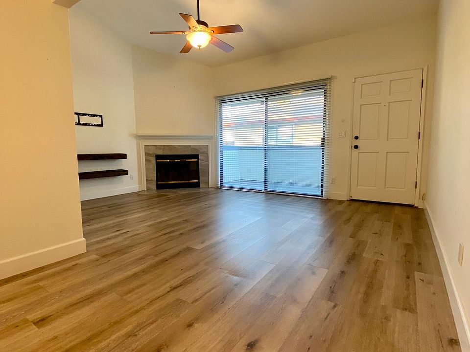 Living space with vaulted ceiling