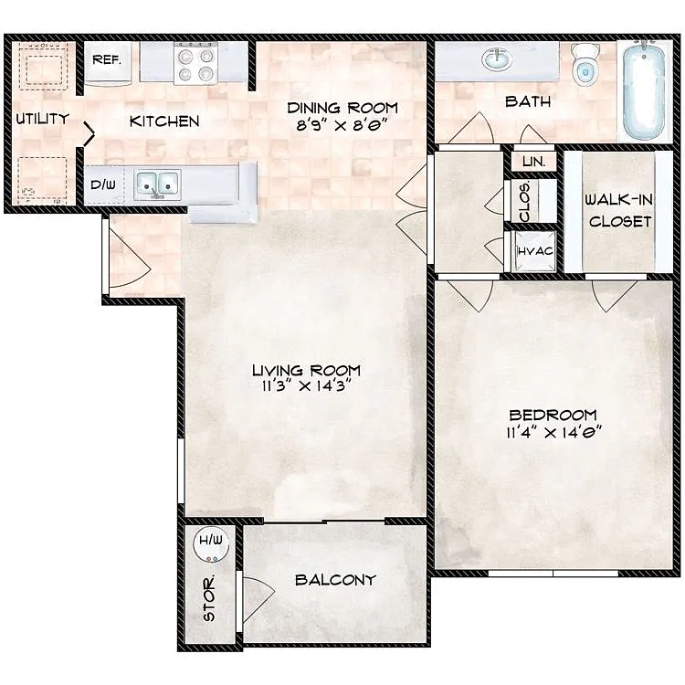 Floor plan 1C
