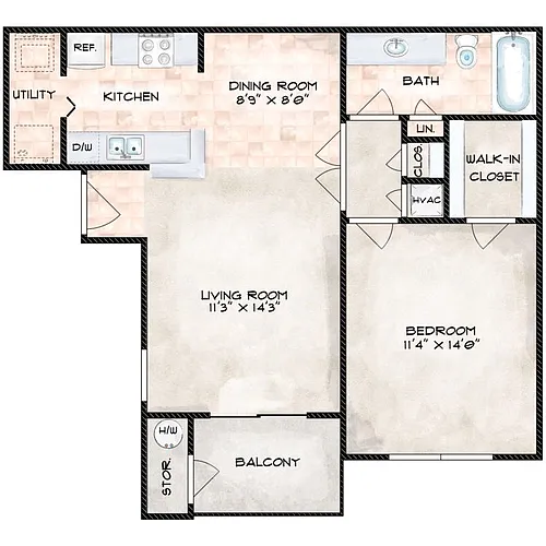 Floor plan 1C