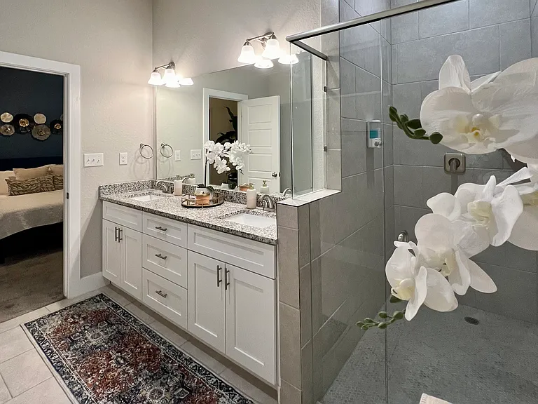 Master Bath with Dual Vanity, Walk-In Shower