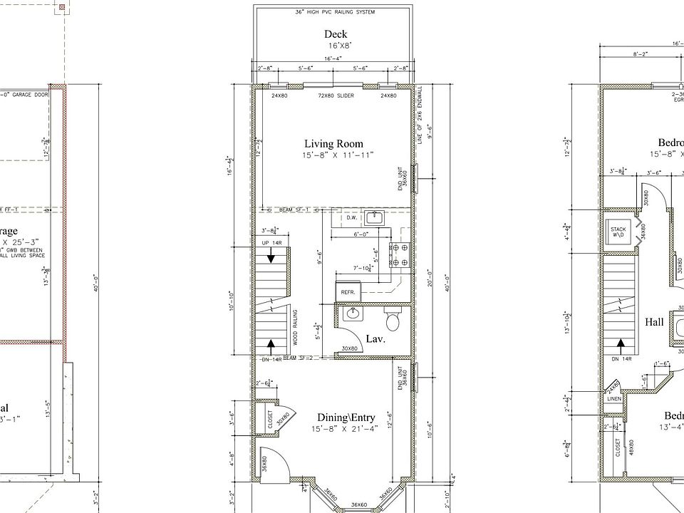Ground floor, Main level, Second level - 1395 sq ft of living space