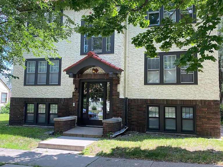Front of building in summer
