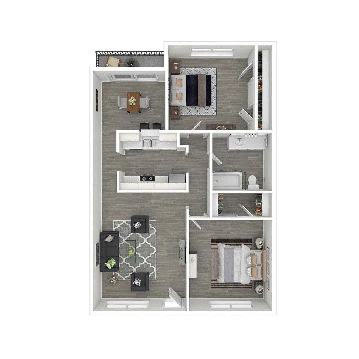 Floor plan 2x1C