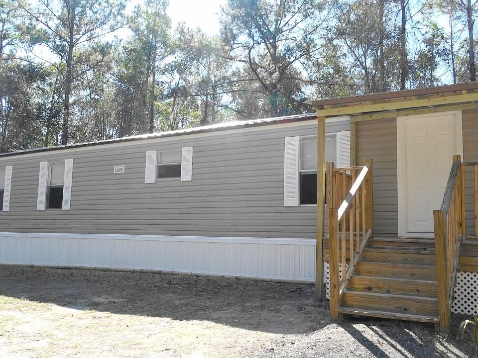 Front view of mobile home