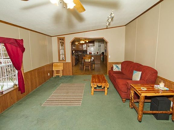 View from family room to kitchen