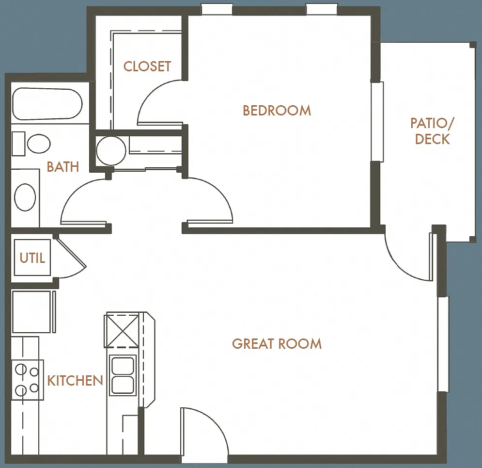 Floor plan 1B 1B Plan D
