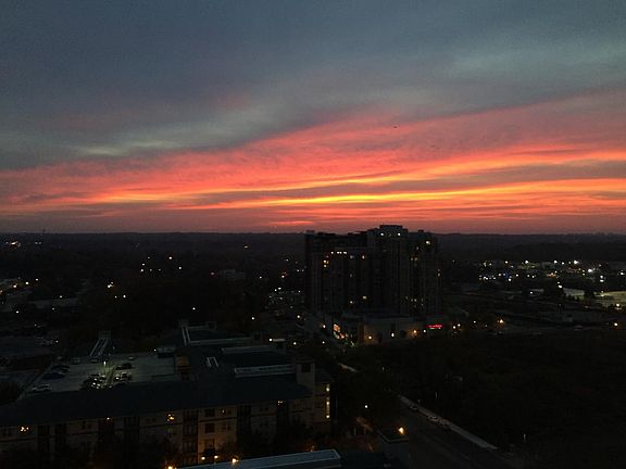 Gorgeous sunset view from living room