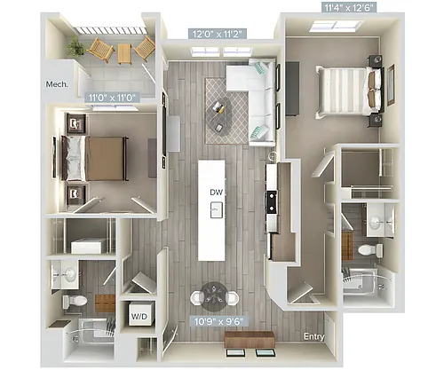 Floor plan B1-1105