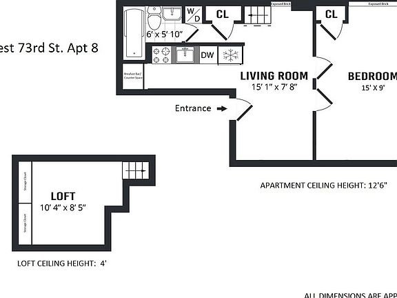 2nd image of 124 W 73rd St #8