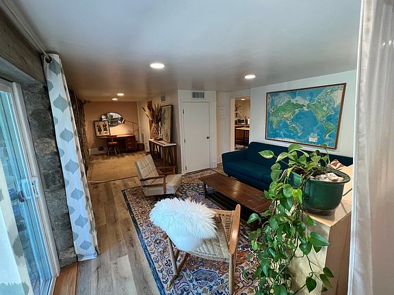 Living Room with a large patio door window