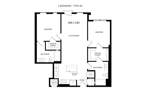 Floor plan Fuchsia - 2 Bedroom