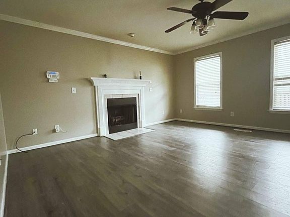 Living area with gas logs