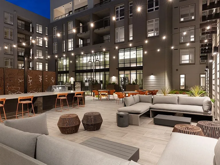 West courtyard with lounge seating