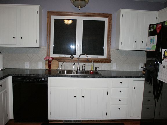 Kitchen with lovely view of lake