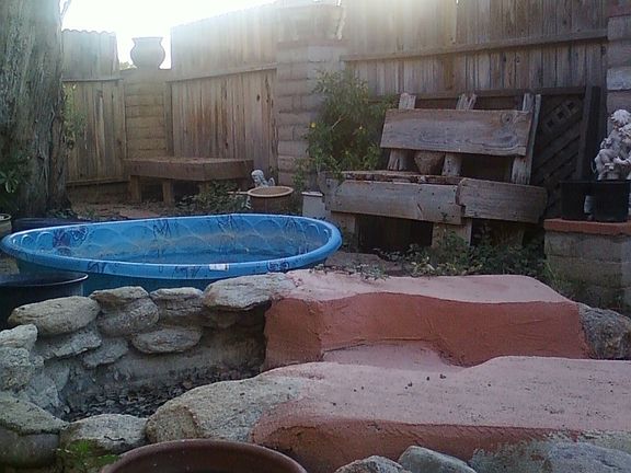 Privacy fence blocks the hot evening sun
