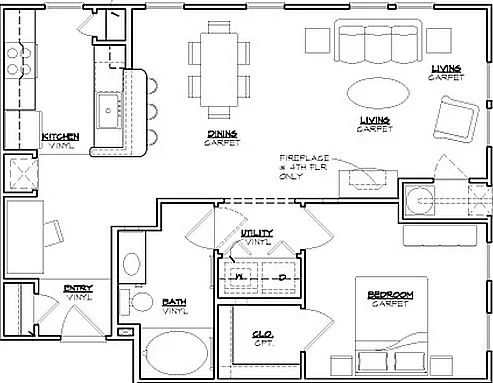 Jefferson at Dedham Station - Monroe - 1 Beds - 1 Baths - 849 Sq. ft.