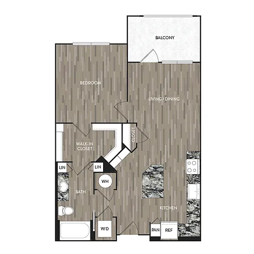 Floor plan 1 Bed/1 Bath