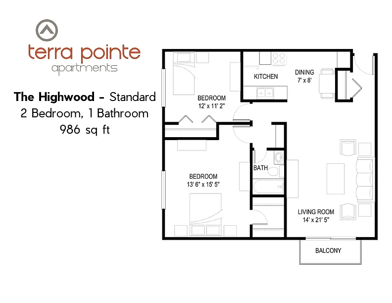 Floor plan The Highwood - Standard