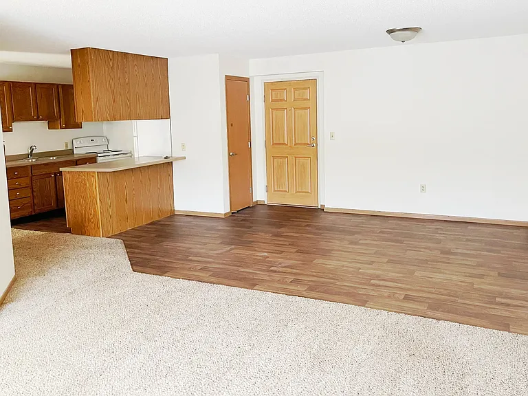 Open Concept Kitchen to Dining to Living Room - 2 & 3 Bedroom Units