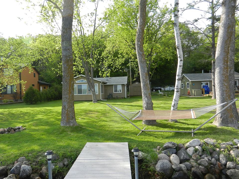 lakeside view of cottage