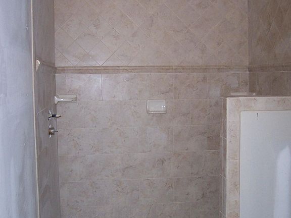 Tile shower in Master Bath