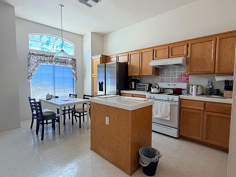 Kitchen and dining area