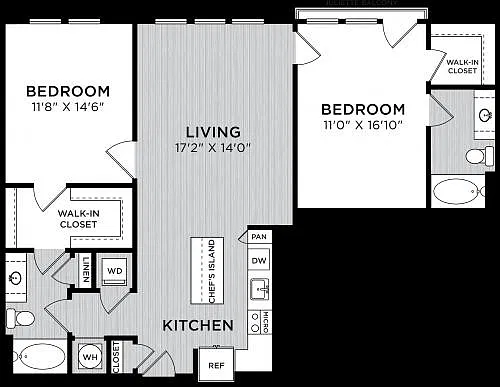 Floor plan Two Bedroom