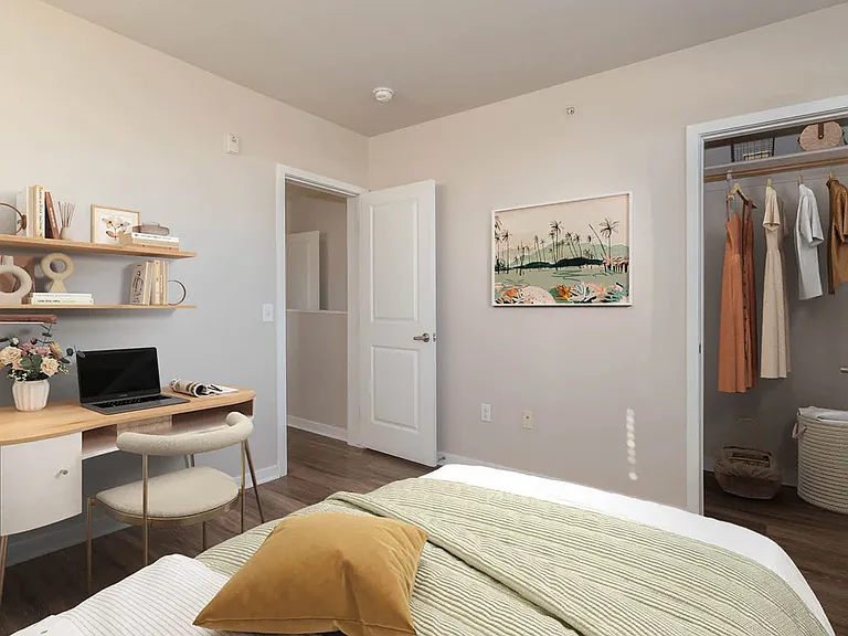 Bedroom with Hard Surface Flooring