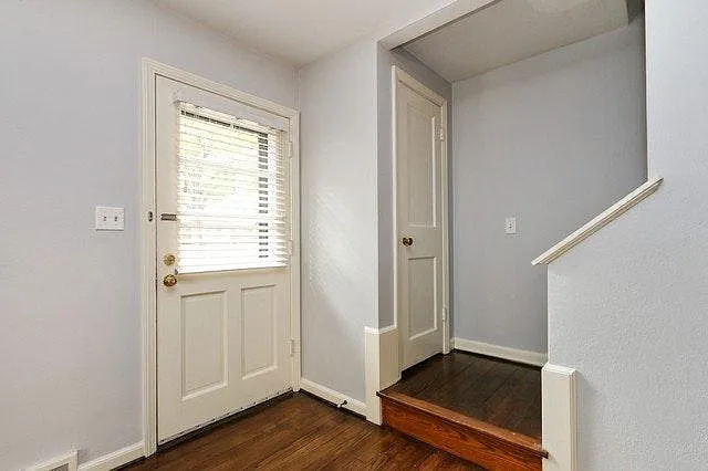 Once you walk into the unit, you'll find freshly painted walls, and a hall closet (with USPS mail slot)